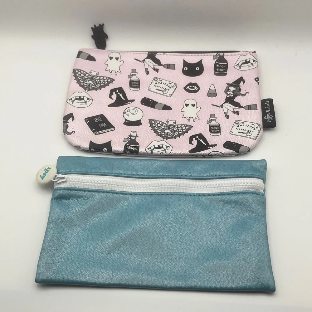 2 Ipsy Zip Cosmetic Pouches